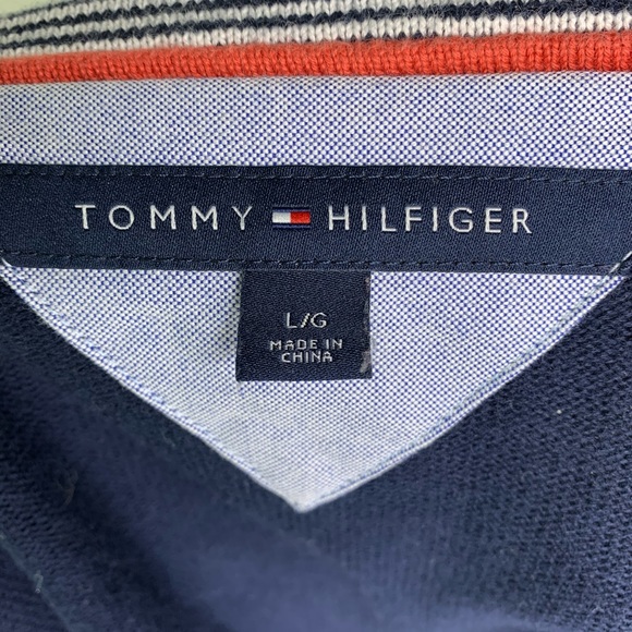 Tommy Hilfiger Navy Blue Button Down Cardigan Lg - Picture 4 of 5
